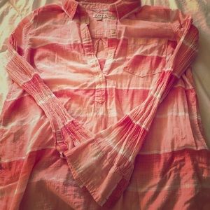 Pink and white Merona blouse